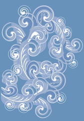blue curl abstract background