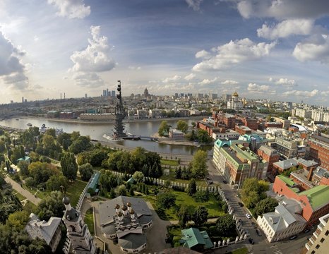 A panoramic view of the moscow city