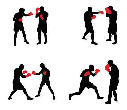 people boxing vector image