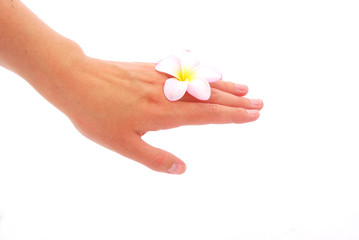 Hand with flower