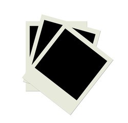 Stack of several blank polaroid photo shots