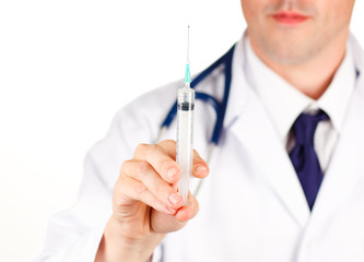 Close-up of an injection