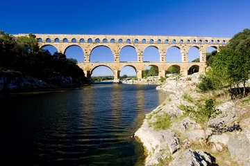 Plaid mouton avec photo Pont du Gard Roman aqueduct, Pont du Gard, Languedoc-Roussillon, France