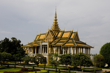 temple in the royal palace phnom penh cambodia