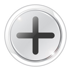 Obraz premium white button add