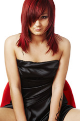 Fototapeta premium The girl with red hair