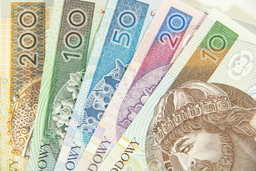 Polish cash between ten to two hundred
