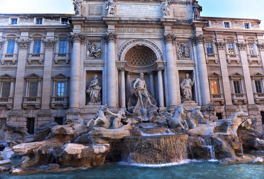 Trevi Fountain Overview Rome Italy
