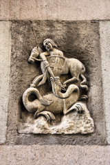 Saint George and dragon in Barcelona