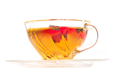 Herbal tea with dog-rose berries