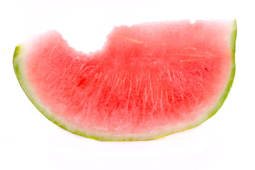 Pice of  watermelone on on white backgroung