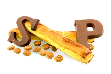 Sinterklaas candy isolated on white background