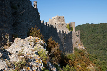 General view of Puilaurens Cathar Castle