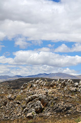 Fototapeta na wymiar Rocky Terrain in the Andes