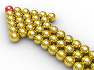 Conceptual image of teamwork. Isolated 3D image.