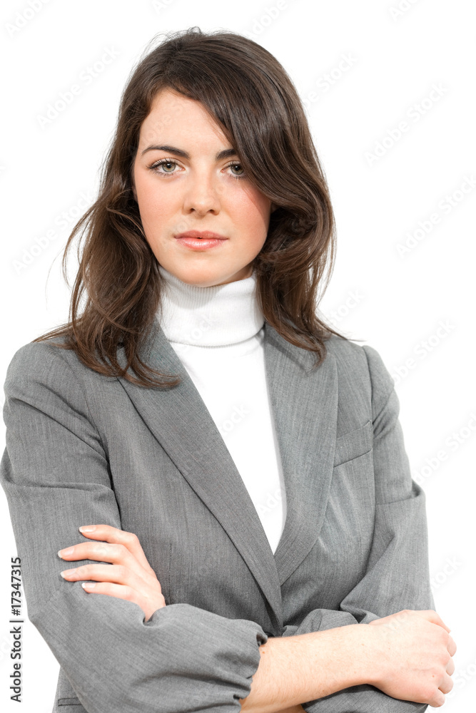 Sticker Businesswoman isolated on white