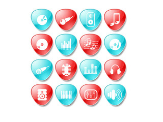 Music and audio vector icons