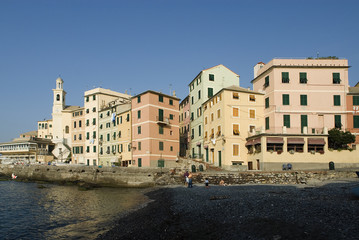 Naklejka na ściany i meble view of Boccadasse Genova Italy
