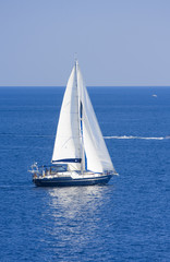 Fototapeta premium luxury yacht in the sea