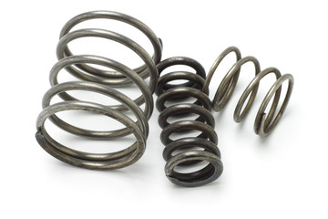 Naklejka premium Three old metal springs