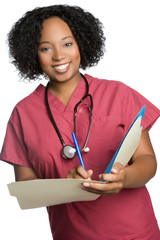 Nurse With File