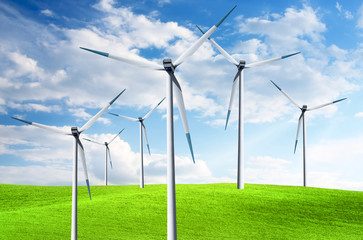 Wind power turbines