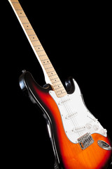 Obraz premium Electric guitar on black background