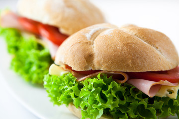 Sandwiches with fresh vegetables