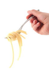 Fork with spaghetti