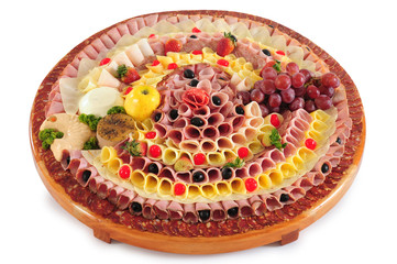 Gourmet appetizer. Clipping path