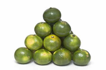 Mandarinas verdes.