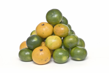 Pirámide de mandarinas.