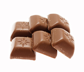chocolate, isolated on a white background