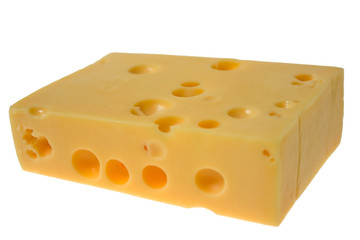 slice of cheese, isolated