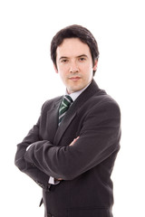young business man portrait isolated on white
