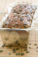 Loaf of home-baked rye bread