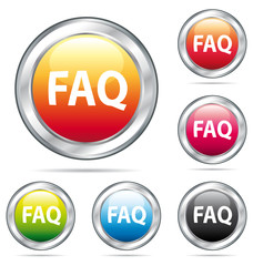 Colorful FAQ buttons collection