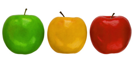 Tricolor apples