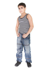 Fototapeta premium teenager portrait over white