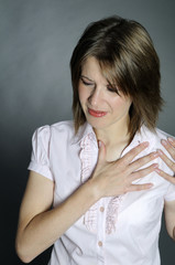 woman chest pain