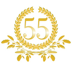 55-Lorbeerkranz mit Eichenblatt Dekor