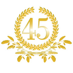 45-Lorbeerkranz mit Eichenblatt Dekor