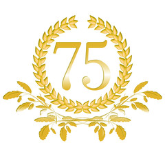 75-Lorbeerkranz mit Eichenblatt Dekor