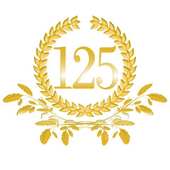 125-Lorbeerkranz mit Eichenblatt Dekor