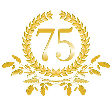 75-Lorbeerkranz mit Eichenblatt Dekor