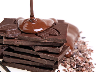 schokolade, soße und vanille