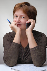 woman with mobile phone