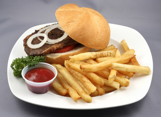 beef burger meal