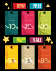 Colorful price tags