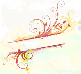 Floral Decorative banner